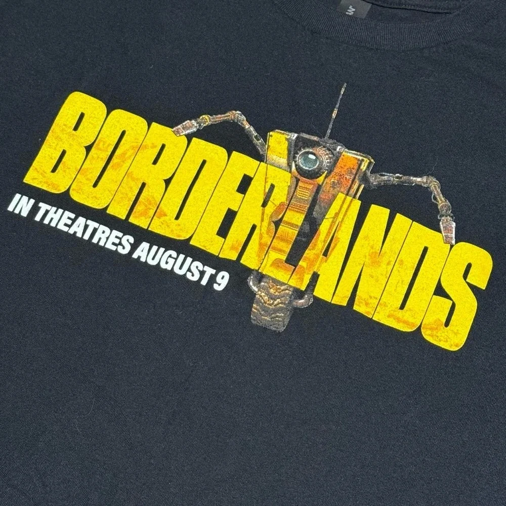 Borderlands Movie Promo T-Shirt Large Black Claptrap Marcus Theatres Mt Dew 2024 - Picture 2 of 5